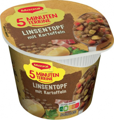 5 Minuten Terrine Linsentopf mit Kartoffeln, Nettofüllmenge