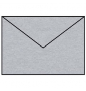 Designbriefumschlag Paperado 16400580, C6, nassklebend, 100g, silber