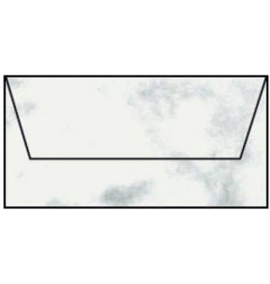 Designbriefumschlag Paperado 16400214, Din Lang, nassklebend, 100g, grau marmora