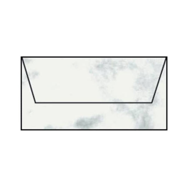 50 Stück Rössler Designbriefumschlag Paperado 16400214, Din Lang, nassklebend, 100g, grau marmora 4014969046913 Rössler