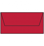 Designbriefumschlag Paperado 16400236, Din Lang, nassklebend, 100g, rot matt