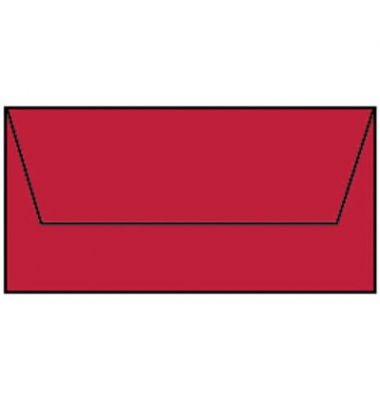 Designbriefumschlag Paperado 16400236, Din Lang, nassklebend, 100g, rot matt