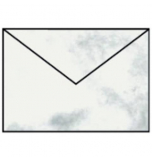 Designbriefumschlag Paperado 16400514, C6, nassklebend, 100g, grau marmora