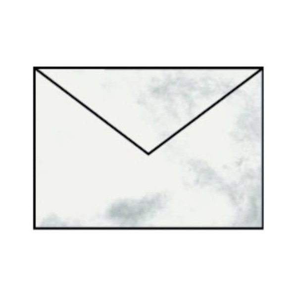50 Stück Rössler Designbriefumschlag Paperado 16400514, C6, nassklebend, 100g, grau marmora 4014969047828 Rössler