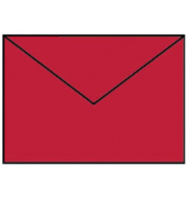Designbriefumschlag Paperado 16400536, C6, nassklebend, 100g, rot matt