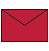 Designbriefumschlag Paperado 16400736, C7, nassklebend, 100g, rot