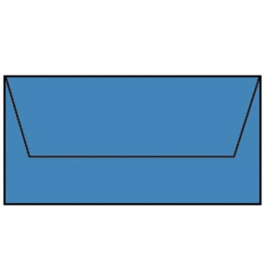 Designbriefumschlag Paperado 16400296, Din Lang, nassklebend, 100g, stahlblau gerippt