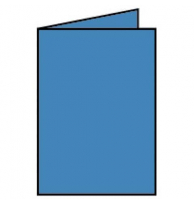 Blanko-Grußkarten Faltkarte 16400696 A5 105mm x 148mm (BxH) 220g stahlblau