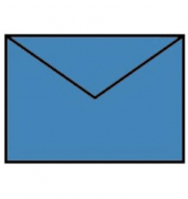 Designbriefumschlag Paperado 16400796, C7, nassklebend, 100g, stahlblau