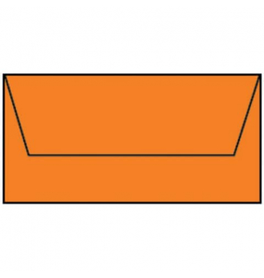 Designbriefumschlag Paperado 16400221, Din Lang, nassklebend, 100g, orange gerippt