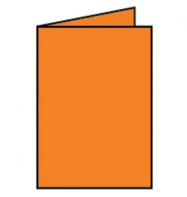 Blanko-Grußkarten Faltkarte 16400621 A5 105mm x 148mm (BxH) 220g orange