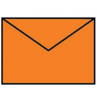 Briefumschlag 16400721 C7 ohne Fenster nassklebend 100g gerippt Oberfläche mit hellem Seidenfutter orange