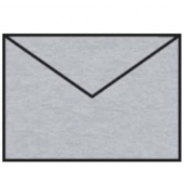 Designbriefumschlag Paperado 16400780, C7, nassklebend, 100g, silber