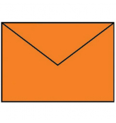 Designbriefumschlag Paperado 16400521, C6, nassklebend, 100g, orange gerippt