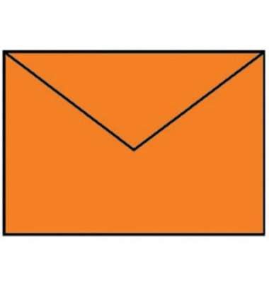Briefumschlag 16400521 C6 ohne Fenster nassklebend 100g gerippt Oberfläche mit hellem Seidenfutter orange gerippt