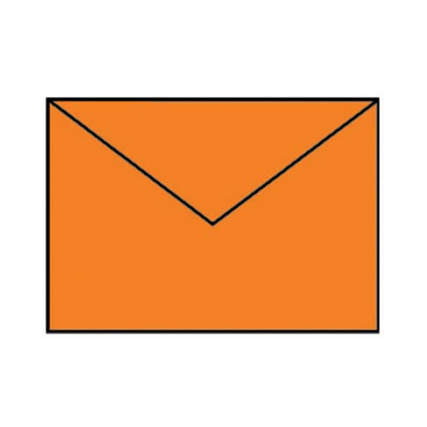 50 Stück Rössler Designbriefumschlag Paperado 16400521, C6, nassklebend, 100g, orange 4014969150467 Rössler