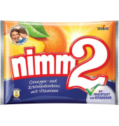 Nimm 2 BonBon, 145 g, mit Orange und Zirtone gefüllte Fruchtbonbons