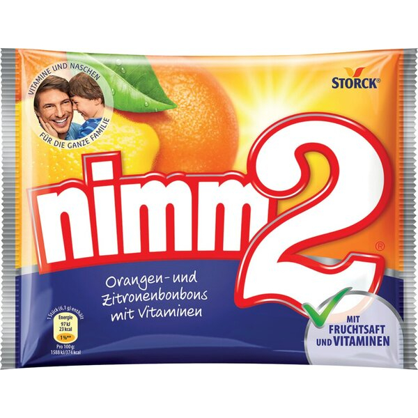 4255704322118 - Nimm 2 BonBon 240 g mit Orange und Zirtone gefüllte Fruchtbonbons 4255704322118 Storck