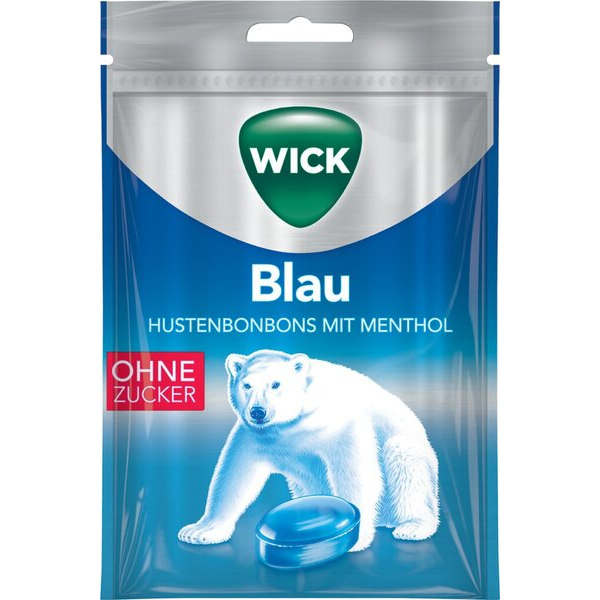 4255704322286 - WICK BLAU Hustenbonbon mit Menthol 72 g ohne Zucker 4255704322286 Procter und Gamble
