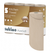 K&uuml;chenrollen PureSoft 175890 3-lagig soft beige Rolle &agrave; 64 Blatt