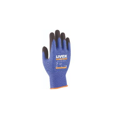 Montagehandschuhe athletic lite, Micro-NBR-Schaum, schwarz/blau, Größe 9 / L