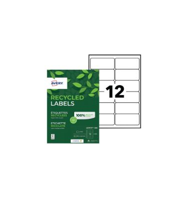 Etikett LR7177-100 Recyclin Adress-E 99,1x42,3mm