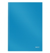 Notizbu 4664 Solid, A4, kariert glänzen laminier 80 Bl, blau