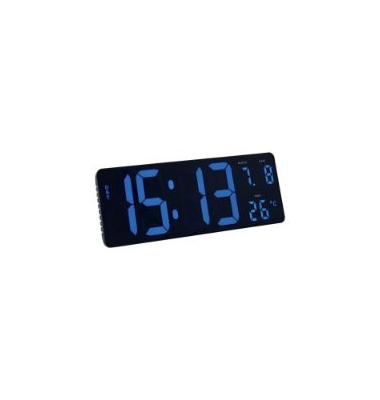 LED-Uhr HORDGTL, 3-in-1 Anzeige, 38x14 cm, schwarz Uhr