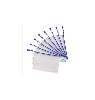 PVC Tasche 509021, mit Zipper, A5, blau