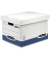 Archivbox System 30901, A4, blau/wei&szlig;, innen 43x38x28,7cm (TxBxH), Recyclingkarton