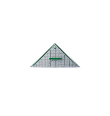 Geometriedreieck M+R 23320000, Hypotenuse 320mm, mit Griff, transparent