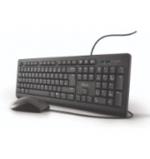 Set Tastatur und Maus TKM-250, kabelgebunden, leise, schwarz