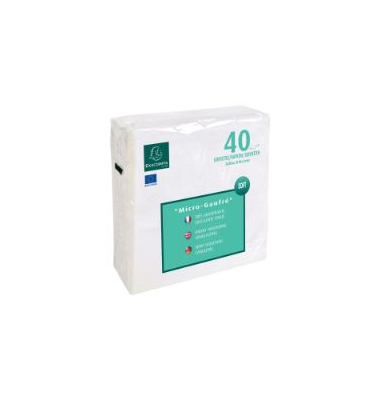 Servietten SV913801I, wei&szlig; / Uni, 2-lagig, 38x38cm