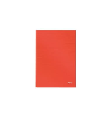 Notizbu 4664 Solid, A4, kariert glänzend laminier 80 Bl, rot