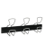 Wandgarderobe PMPRO3M, Metall, Kunststoff, mit 6 Haken, schwarz, 1 Stück