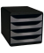 Schubladenbox 310438D, 4 Schubladen, A4+, grauschwarz