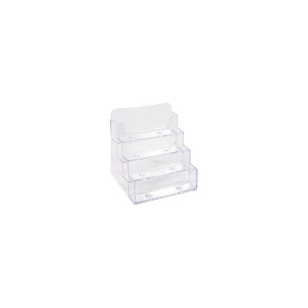 Exacompta Visitenkartenhalter DIN A8, 4 Fächer, transparent 9002493104105 EXACOMPTA