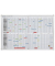 Jahresplantafel bis 32 Objekte wei&szlig; 90x60cm mit Zubeh&ouml;r