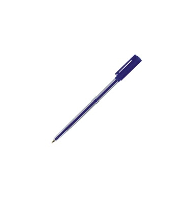 Kugelschreiber Pen Einweg Kappe Strichstärke 0.7mm blau