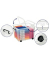 Aufbewahrungsbox Ablagebox HW676 2006760110, 75 Liter, mit Deckel, au&szlig;en 60x48,5x41,5cm, Kunststoff transparent