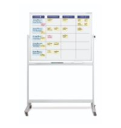 Stativdrehtafel-Whiteboard Scrumboard, 1240499, 120x90cm, Aluminiumrahmen