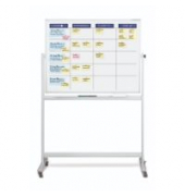 Stativdrehtafel-Whiteboard Scrumboard, 1240499, 120x90cm (BxH), Aluminiumrahmen