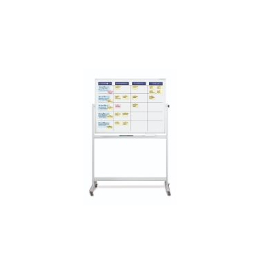 Stativdrehtafel-Whiteboard Scrumboard, 1240499, 120x90cm (BxH), Aluminiumrahmen