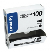 Permanentmarker 100, 4010001P20, Pack, schwarz, 1mm Rundspitze