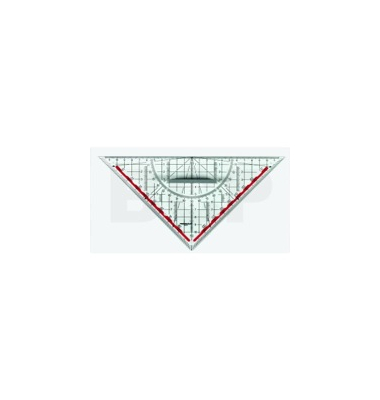 Geodreieck 10151, Hypotenusenl 250mm, mit Griff, transparent