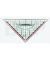 Geodreieck 10151, Hypotenusenl 250mm, mit Griff, transparent