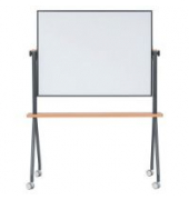 Stativdrehtafel-Whiteboard Curvo, QR7004AN, 120x90cm (BxH), emailliert, Aluminiumrahmen