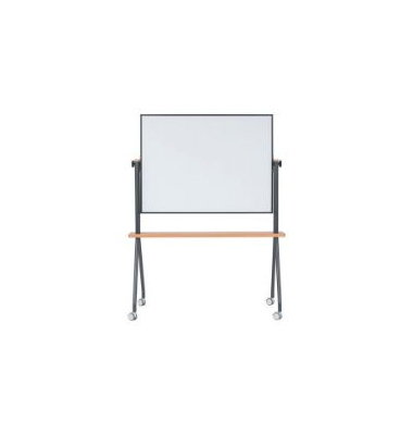 Stativdrehtafel-Whiteboard Curvo, QR7004AN, 120x90cm (BxH), emailliert, Aluminiumrahmen