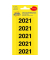 Jahreszahlen 43-221, 2021, gelb, 60x26mm, selbstklebend