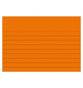 Karteikarten 102270140 orange A7 liniert 190g 